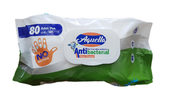 Vlhčené ubrousky Aquella s antibakteriálním účinkem 80 ks