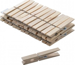 Kolíčky na prádlo dřevěné 24 kusů
