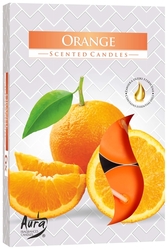 Svíčka Bispol Tea Lights 6ks Orange