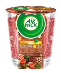 Air Wick Essential Oils svíčka 105g Warm Amber Rose