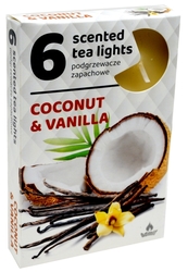 Svíčka Tea Lights 6ks Coconut Vanilla