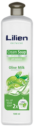 Lilien tekuté mýdlo náhradní náplň láhev 1000 ml Olive Milk