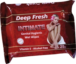 Vlhčené ubrousky Deep fresh pro intimní hygienu 25ks
