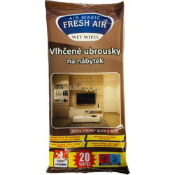 Vlhčené čistící ubrousky Fresh Air 20ks nábytek