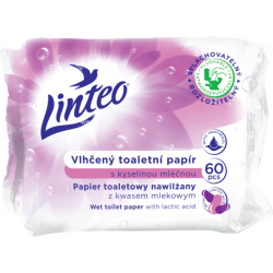 Vlhčený toaletní papír Linteo s kyselinou mléčnou 60ks