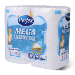     Kuchyňské utěrky Perfex Mega XXL 2 vrstvé 2 role 10 balení