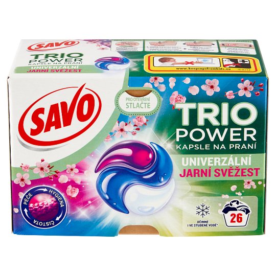 Savo kapsle na praní Jarní Svěžest Trio Power 26ks