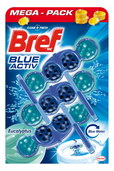 Bref WC Blue Aktive 3x50g Eucalyptus