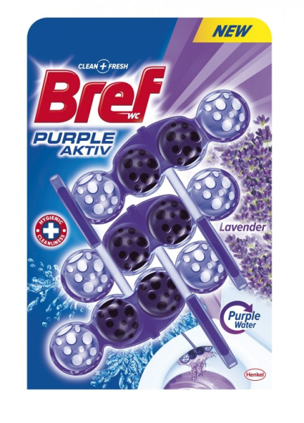 Bref WC Blue Aktive 3x50g Lavender