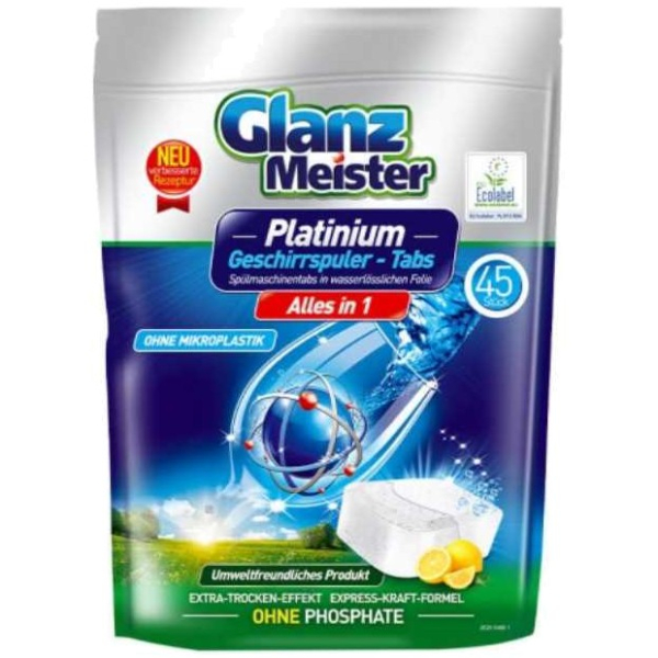 GlanzMeister tablety do myčky Platinium 45 ks