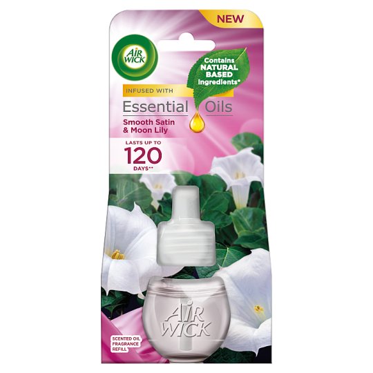 Air Wick elektrická náplň 19ml Jemný satén a měsíční lilie