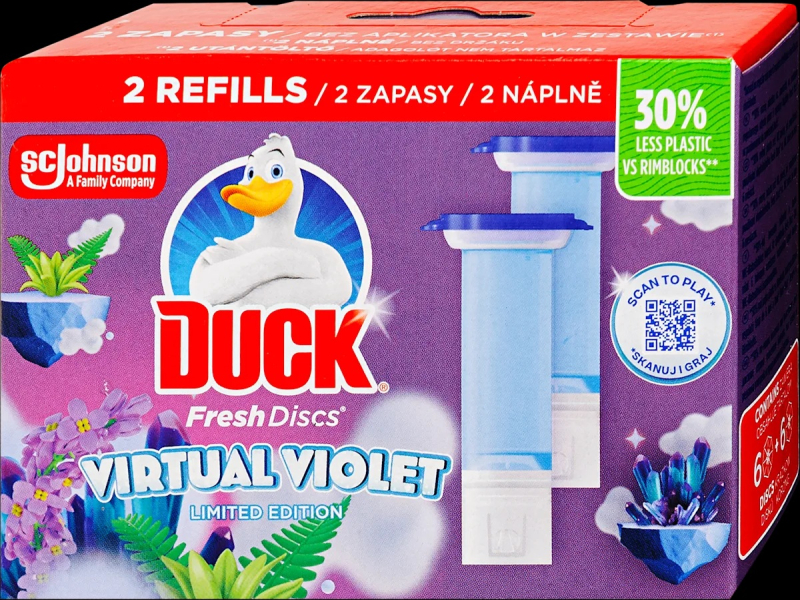 Duck fresh discs WC náhradní náplň 2x36ml Virtual Violet