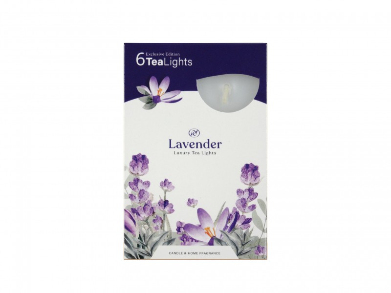 Svíčka Tea Lights 6ks Lavender
