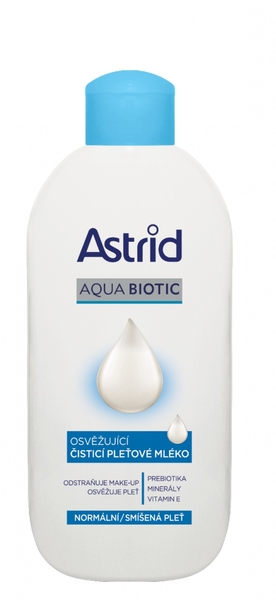 Astrid Aqua Biotic čisticí pleťové mléko pro normální a smíšenou pleť 200 ml