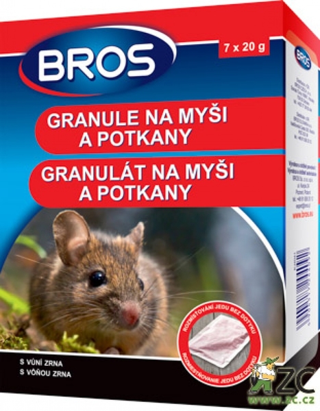 Bros granulát myši a potkany 140g 