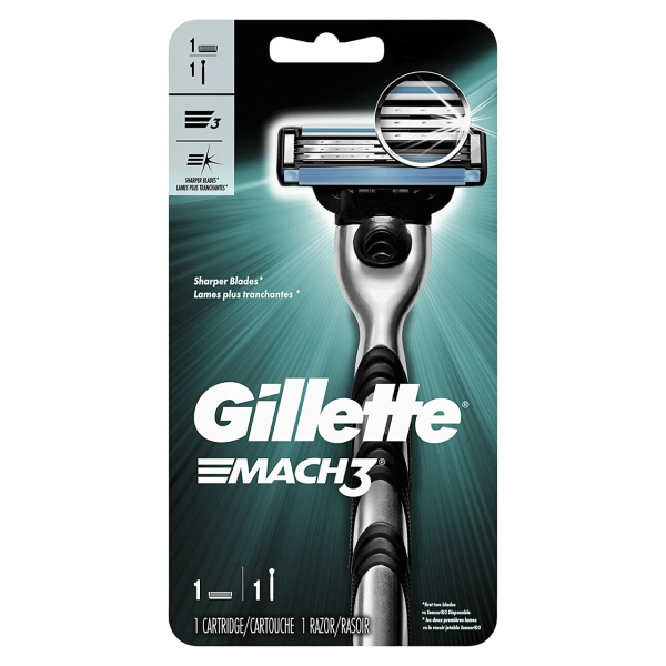 Gillette Mach 3 strojek se zvlhčujícím páskem + 2 hlavice