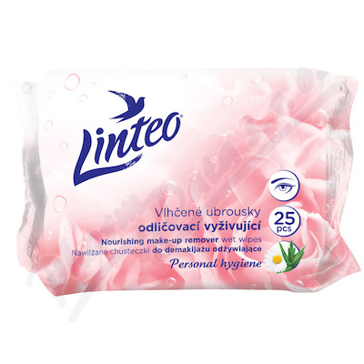 Vlhčené ubrousky Linteo odličovací vyživující 25 ks