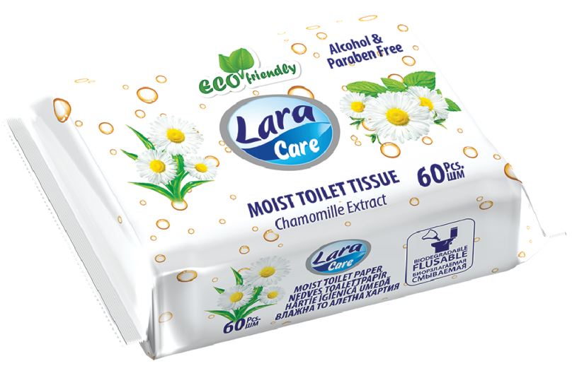 Vlhčený toaletní papír lara 60 ks