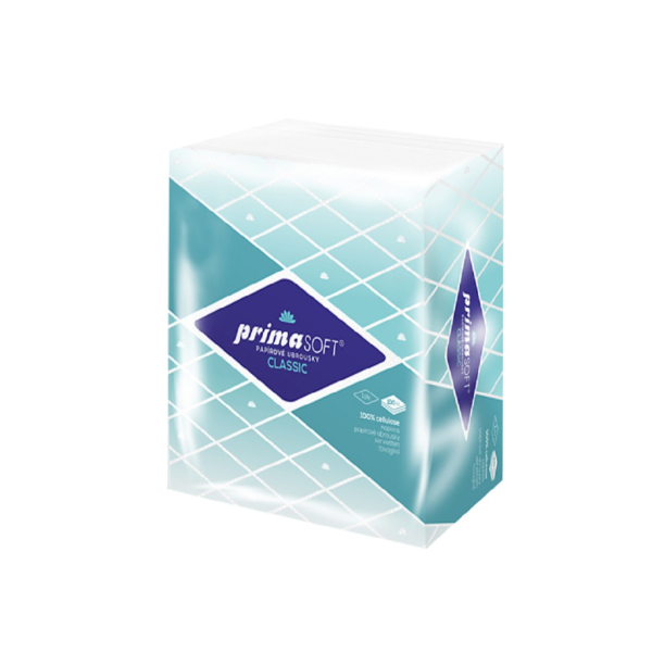 Ubrousky bílé papírové prima soft 1-vrstvé 33 x 33cm 140g